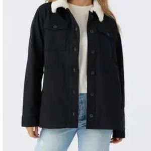 Black Hang Ten jacket with pockets Drawstring